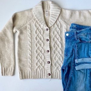 OshKosh cable knit cardigan- cream